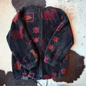 Forecaster Animal Print Fleece Hooded Jacket